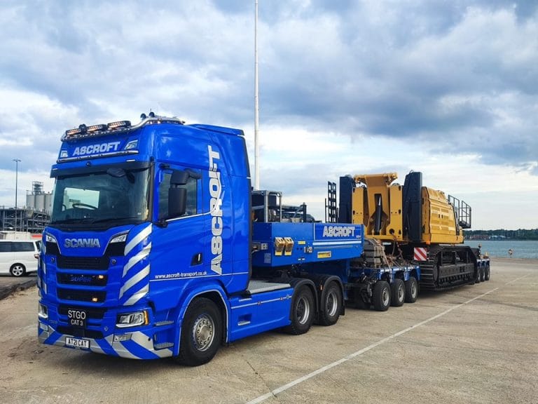 a TransMaS customer's truck with an abnormal load
